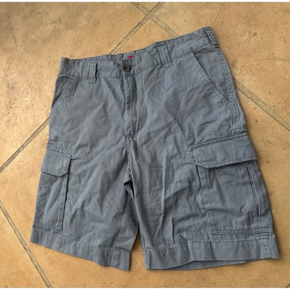 Merona Cargo Shorts Men's Size 32 Gray 100% Cotton  Check measurements Pockets